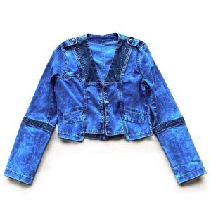 Embellished Cropped Jean Jacket